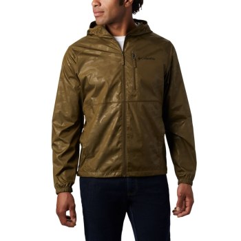 Columbia Flash Forward Windbreaker Print, Chamarras Verde Oliva Camuflados Para Hombre | 192387-TEG